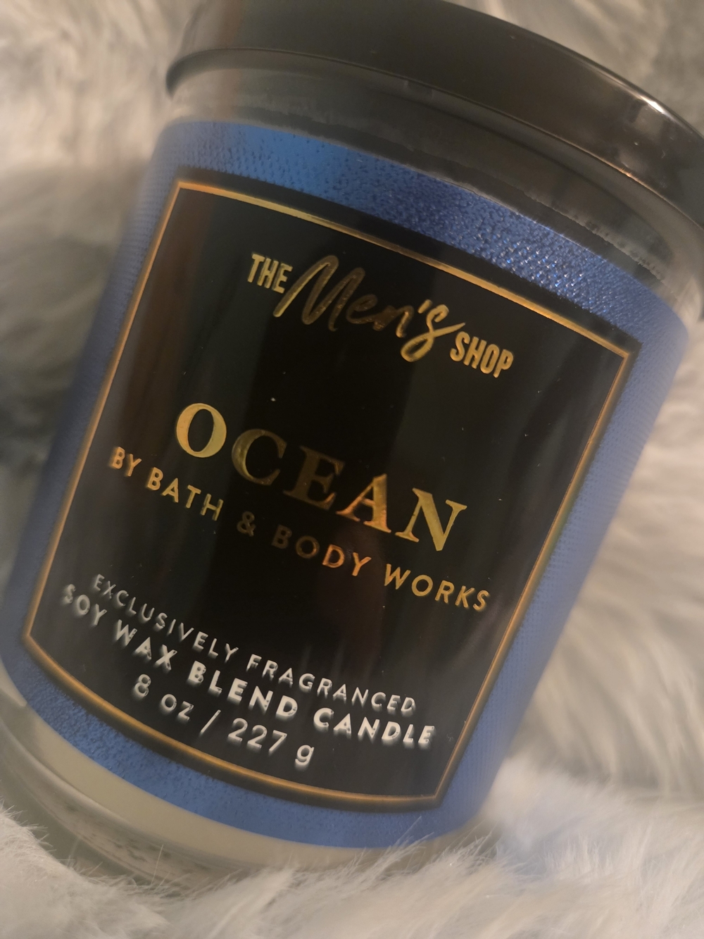 Bath & Body Works Men's Shop Ocean Candle - Blue Jar